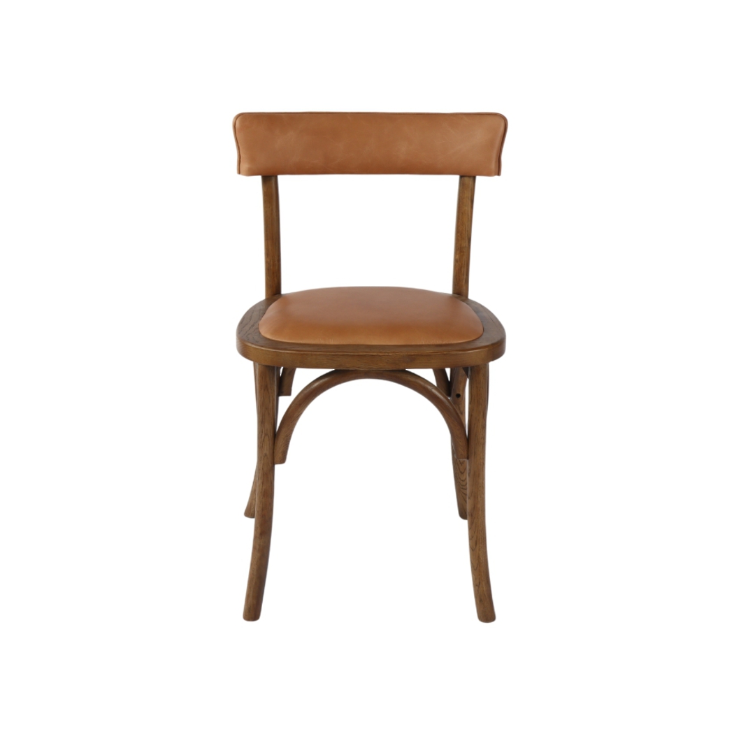 Prague Oak Dining Chair -Tan Leather image 1